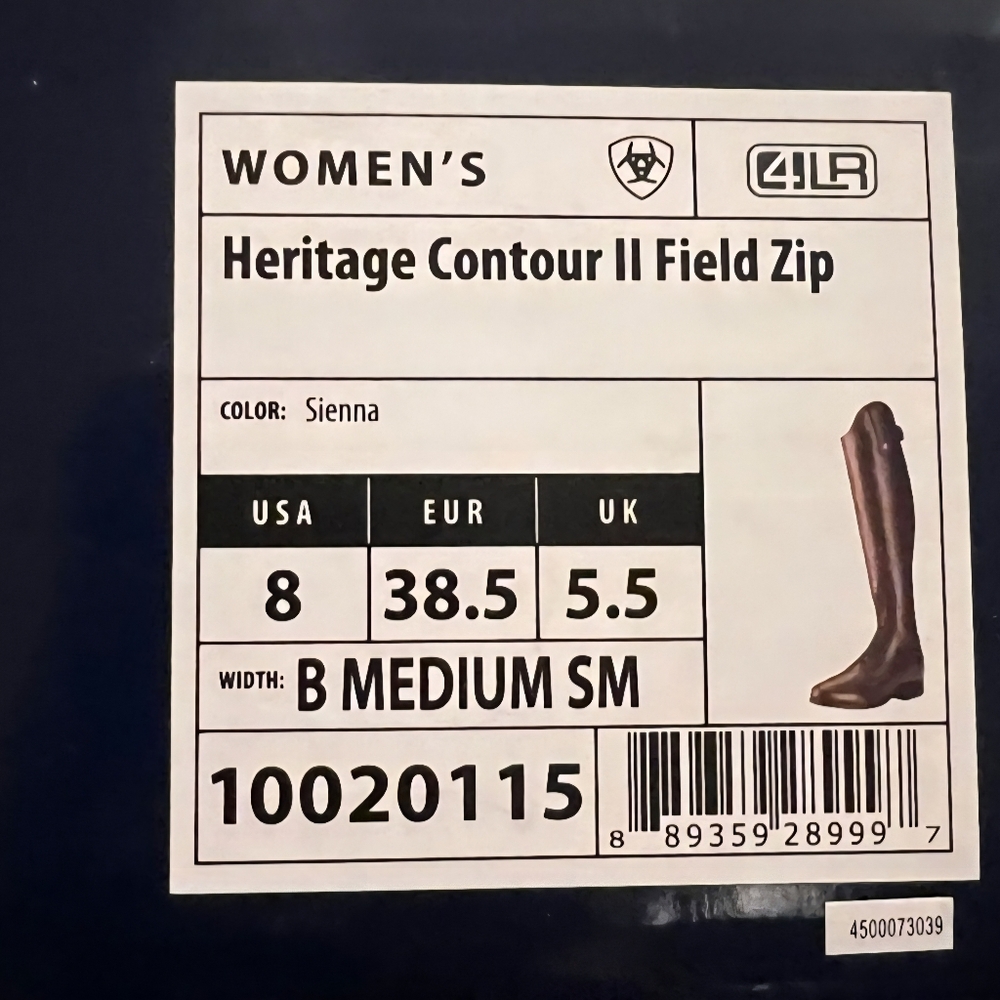 Ariat Heritage Contour II Full Zip Field Boots - Picture 4 of 8